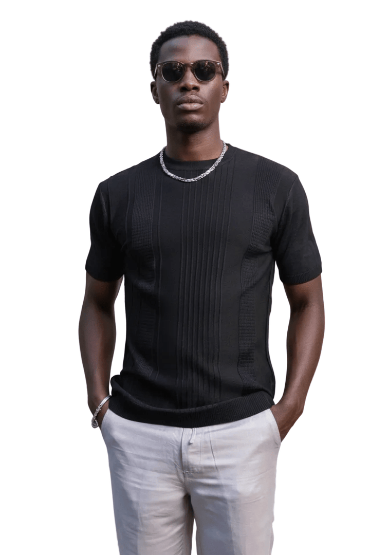 Men's Stylish Premium Knit Textured T-Shirt - Especially Yours