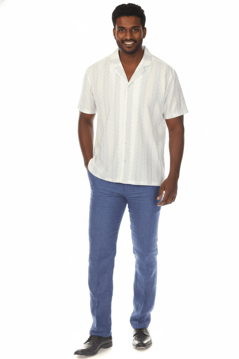 Men's Riviera Textured Button Down Knit Shirt - Especially Yours