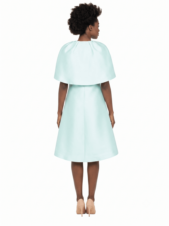 Embellished Cape Jkt&Geometric Sheath Dress Set - Especially Yours