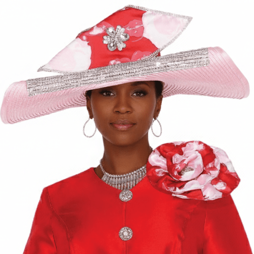 The Emerald Blossom Statement Fascinator & Wide - Brim Dress Hat - H6061 - Especially Yours