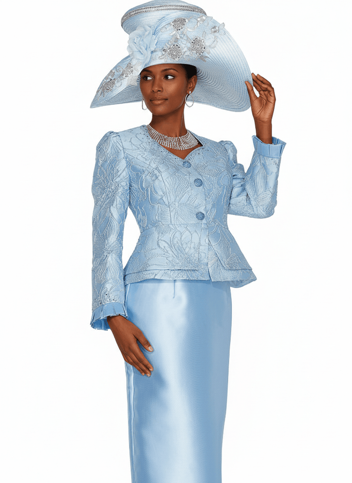 Elegant 2 - Piece Jacquard Skirt Suit – Formal Occasion & Church Wear - 6263 - Especially Yours