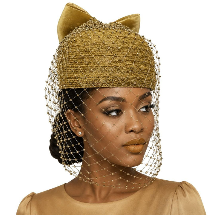 Genie Crystal Veil Bubble Cap Church Hat - Whittall & Shon - Especially Yours
