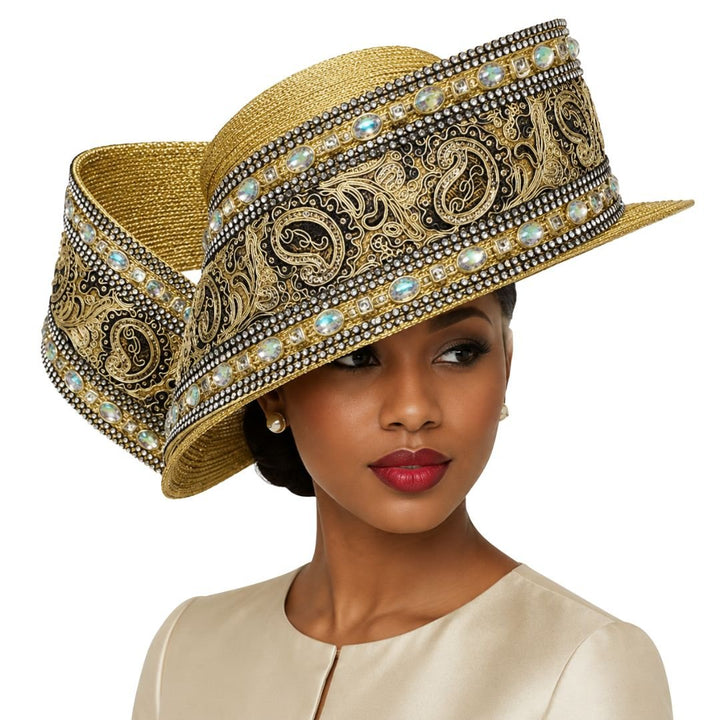 Layla Crystal Sculptural Church Hat - Whittall & Shon - Especially Yours