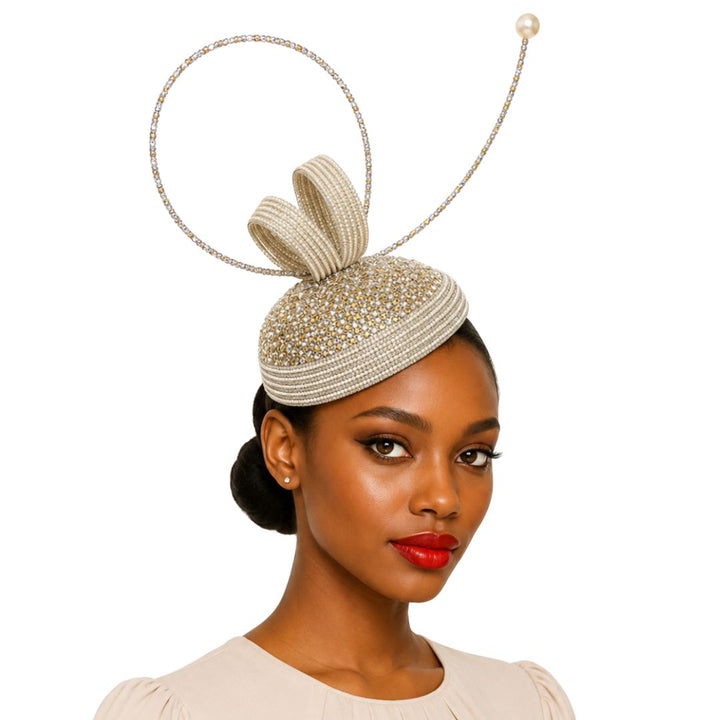 Leonardo Crystal Arc Fascinator Headband - Whittall & Shon