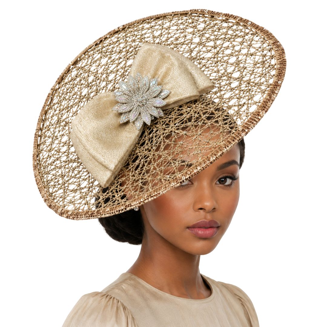 Nebula Crystal Disc Fascinator Hat - Whittall & Shon