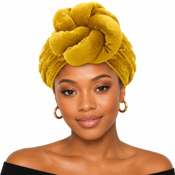Sculpted Floral Knot Accent Turban Hair Wrap - Especially Yours
