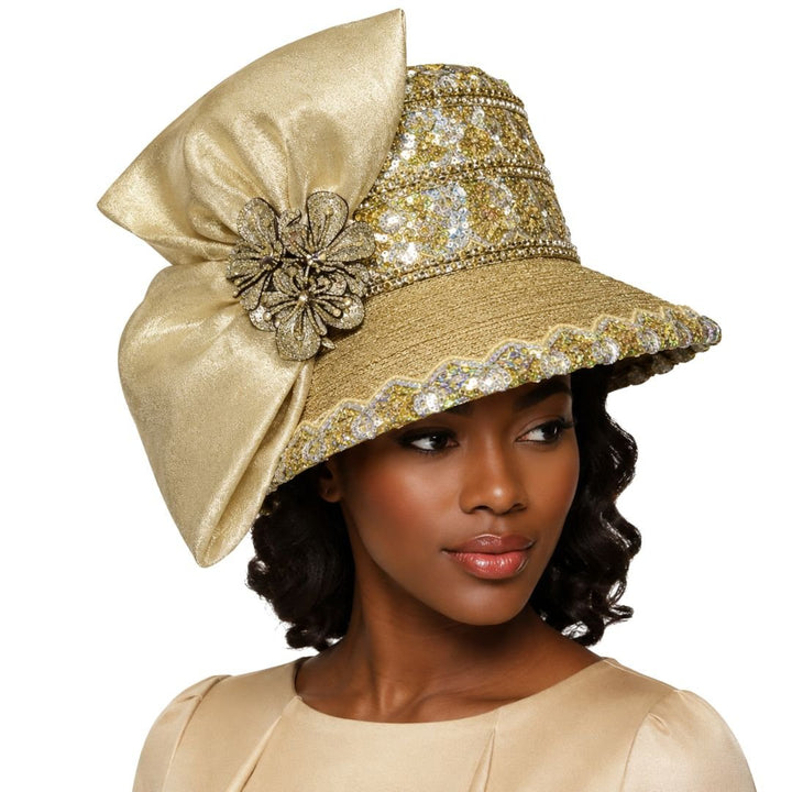 Bijoux Sequin Bow Church Hat by Whittall & Shon - Especially Yours