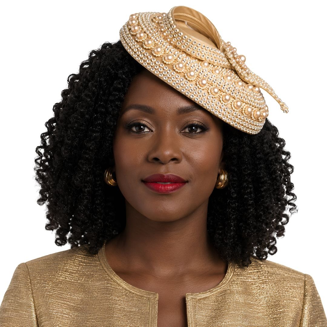 Church Hat with Floral Accent by Lily & Taylor - Especially Yours