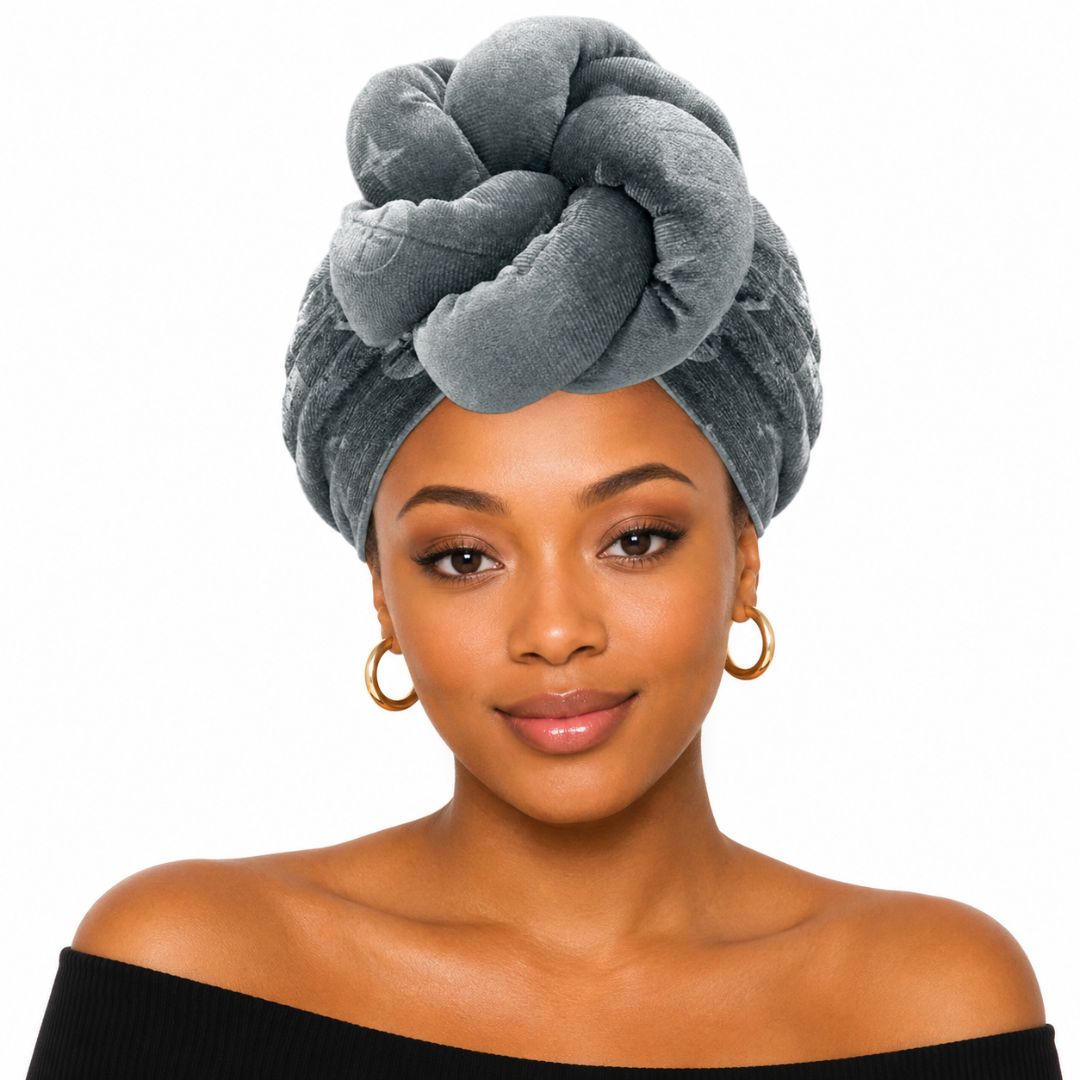 Sculpted Floral Knot Accent Turban Hair Wrap - Especially Yours
