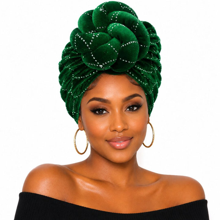 Elegant Rhinestone Studded Knot Turban Hair Wrap - Especially Yours