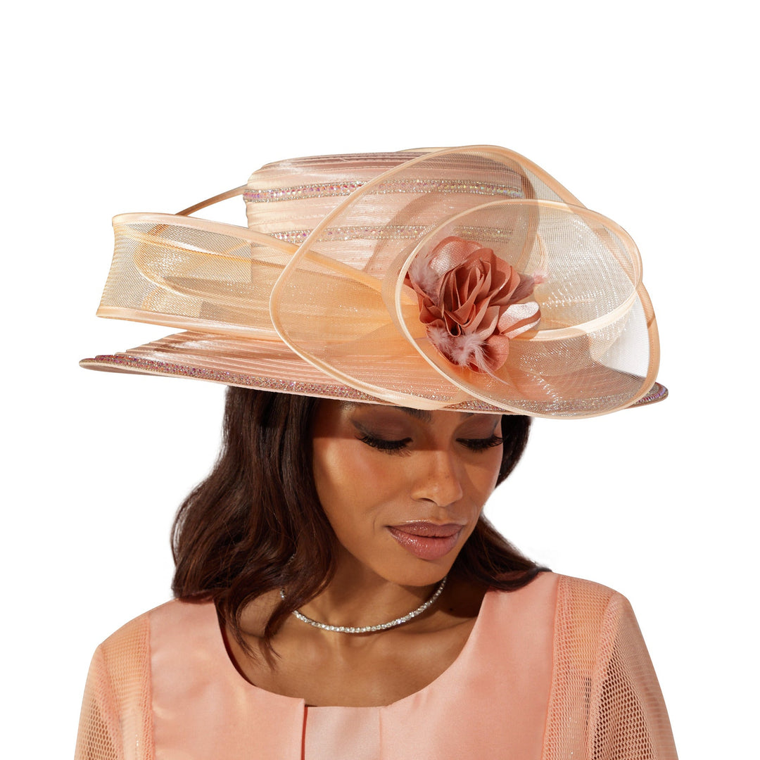 Flower & Mesh Church Hat by EY Boutique