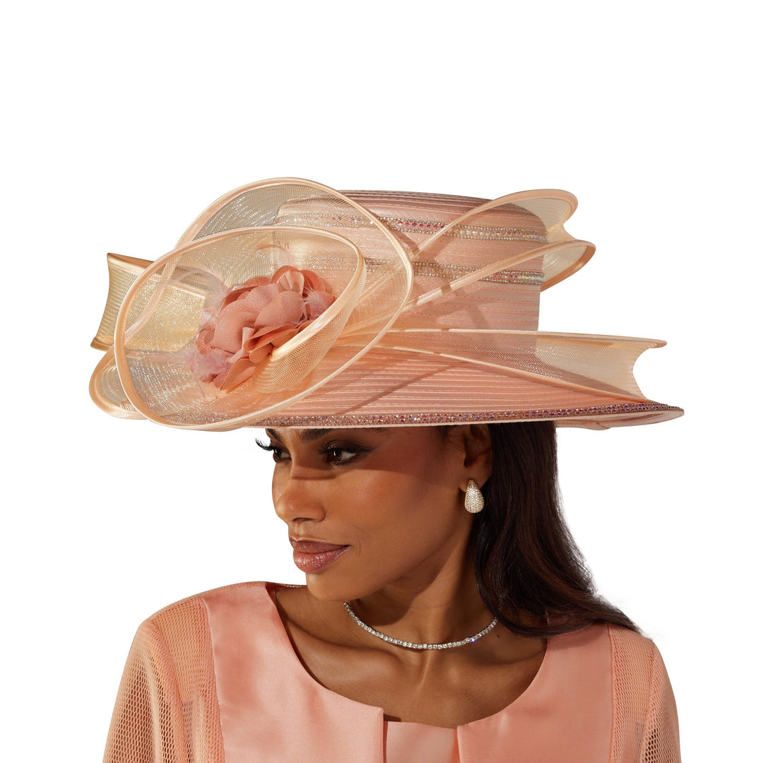 Flower & Mesh Church Hat by EY Boutique