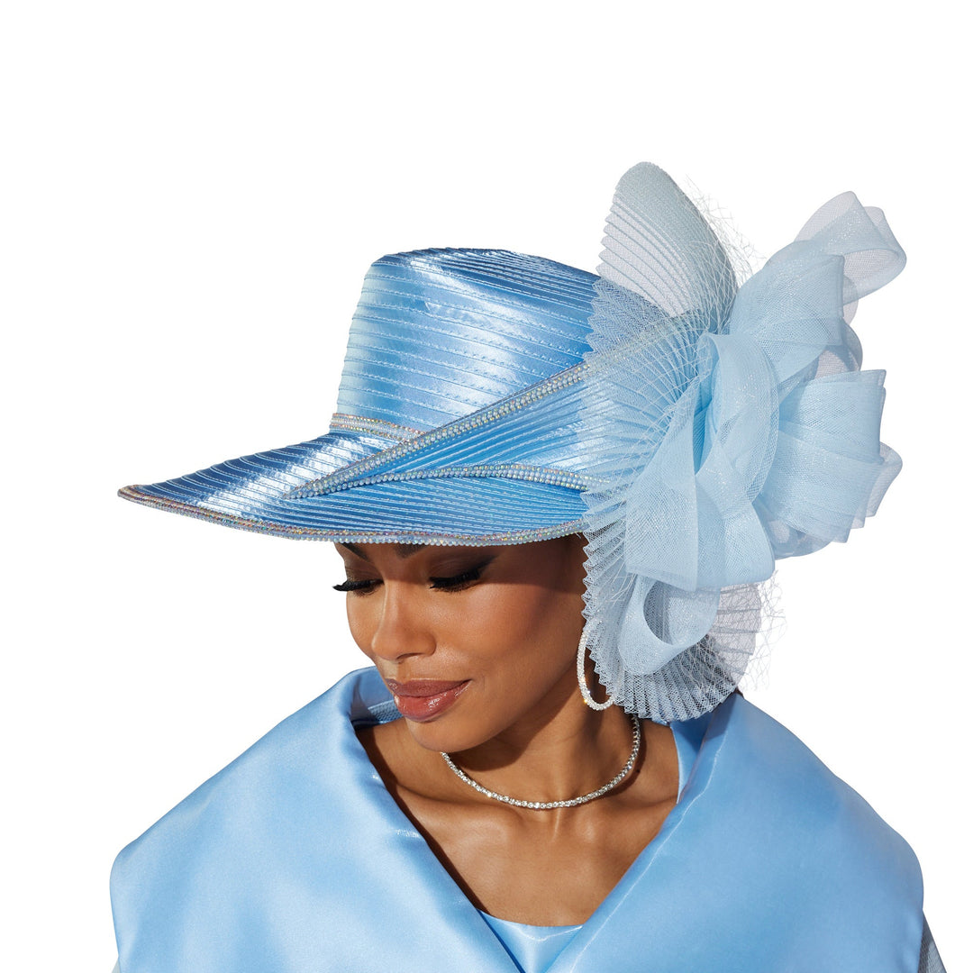 Pleated Mesh Church Hat by EY Boutique