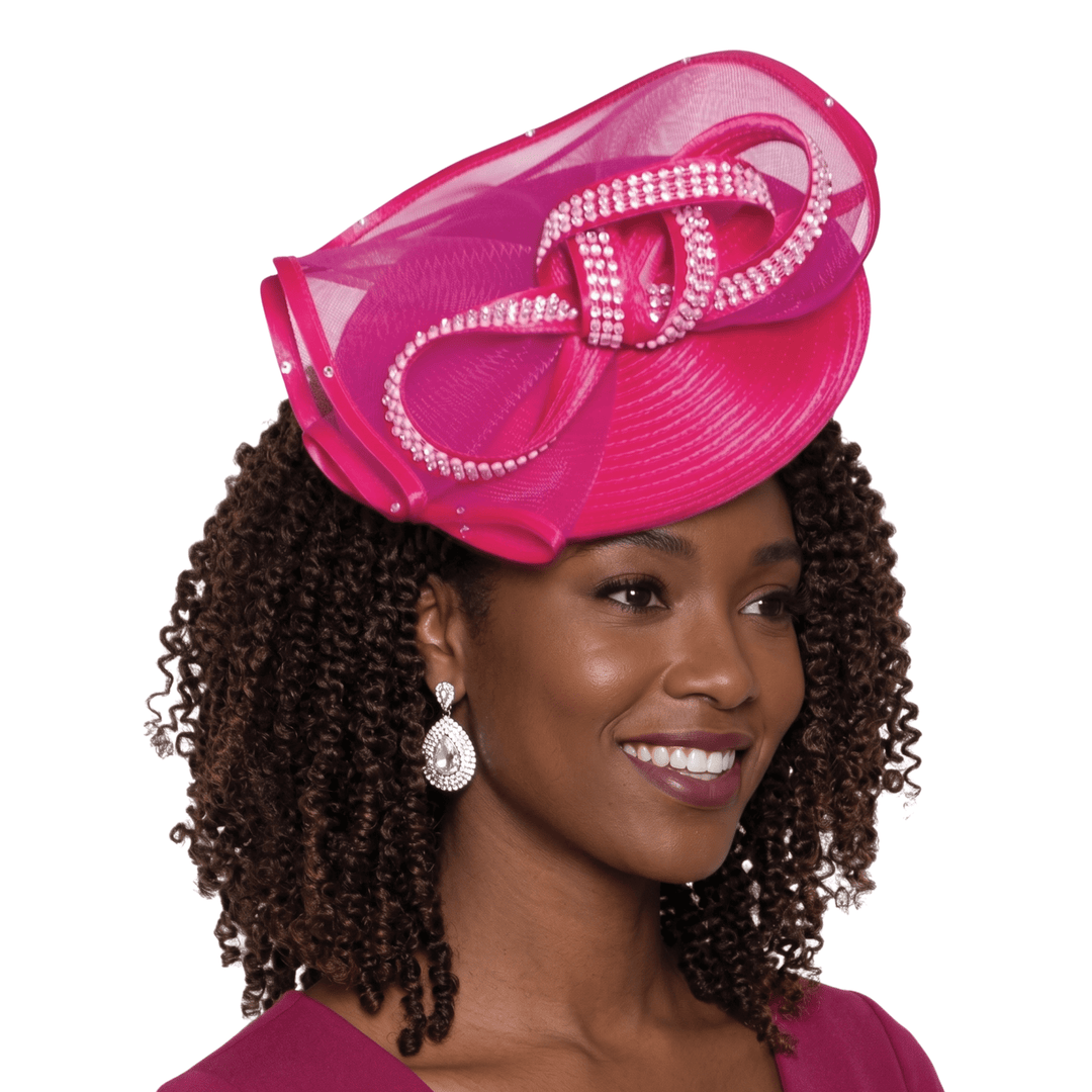 Rhinestone Organza Dress Hat by Lily and Taylor - Especially Yours