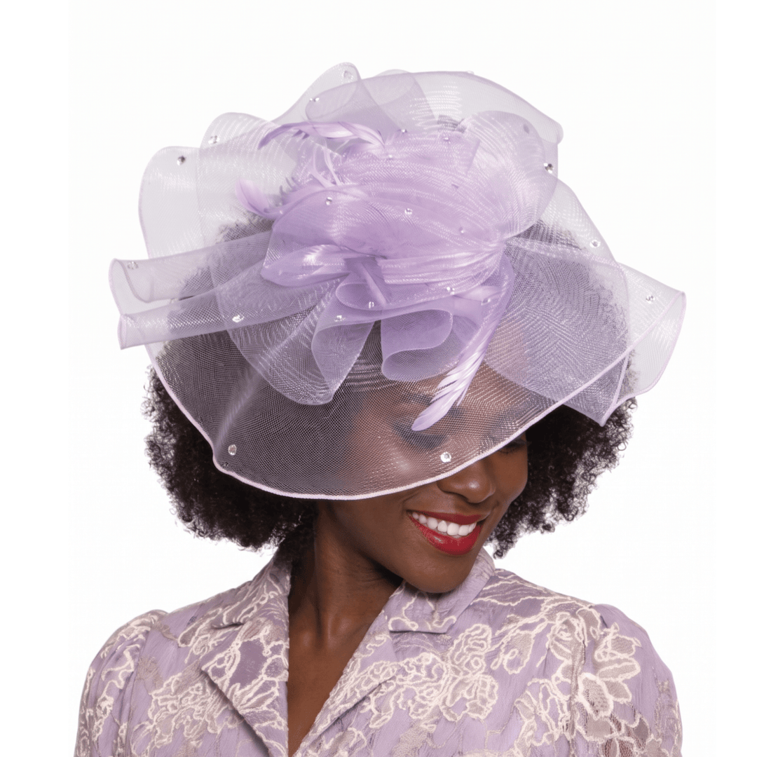Rhinestone Organza Church Hat by Lily and Taylor - Especially Yours