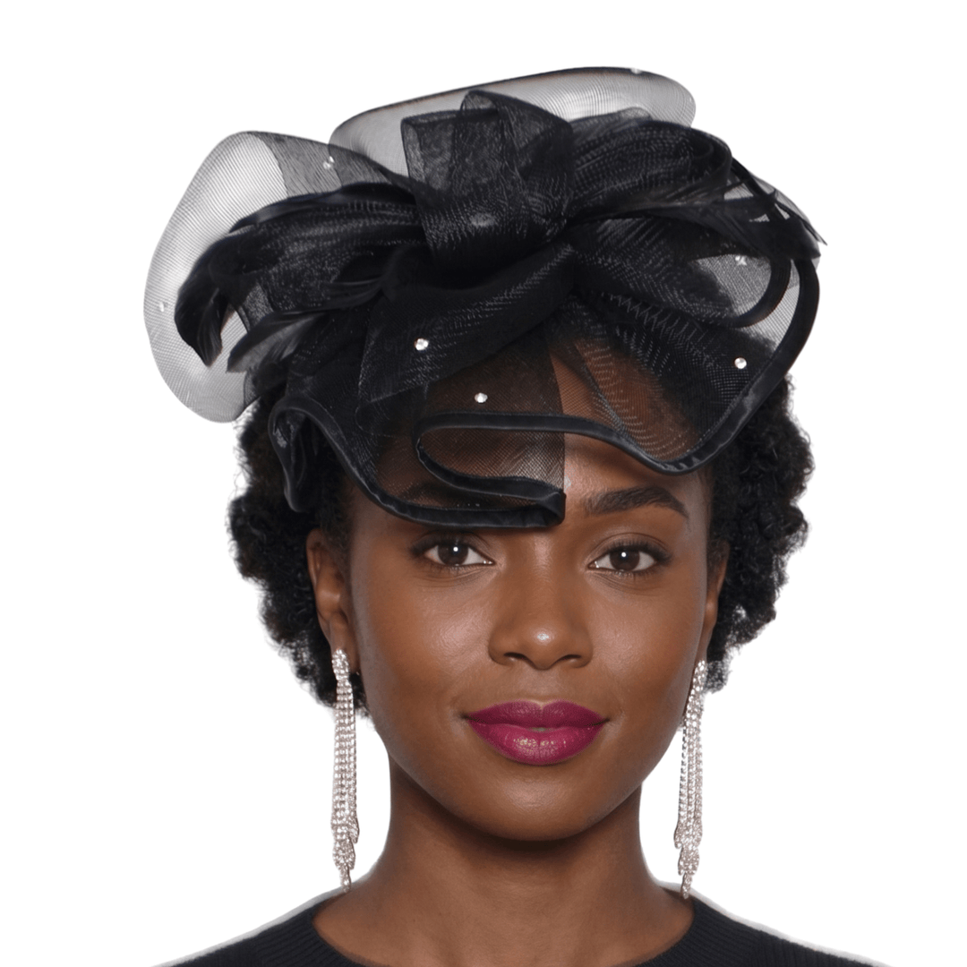 Rhinestone Organza Fascinator Hat by Lily and Taylor - Especially Yours
