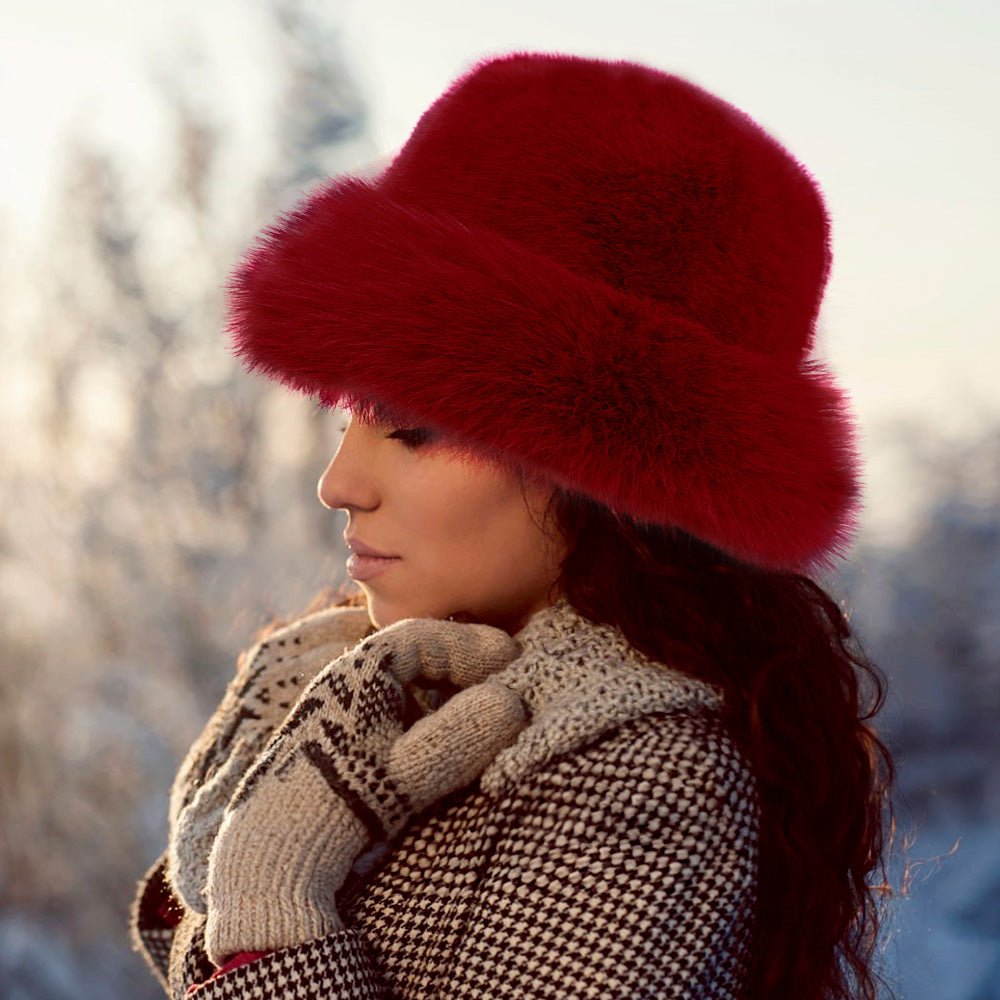 Faux Fur Russian Style Plush Bucket Hat - Especially Yours