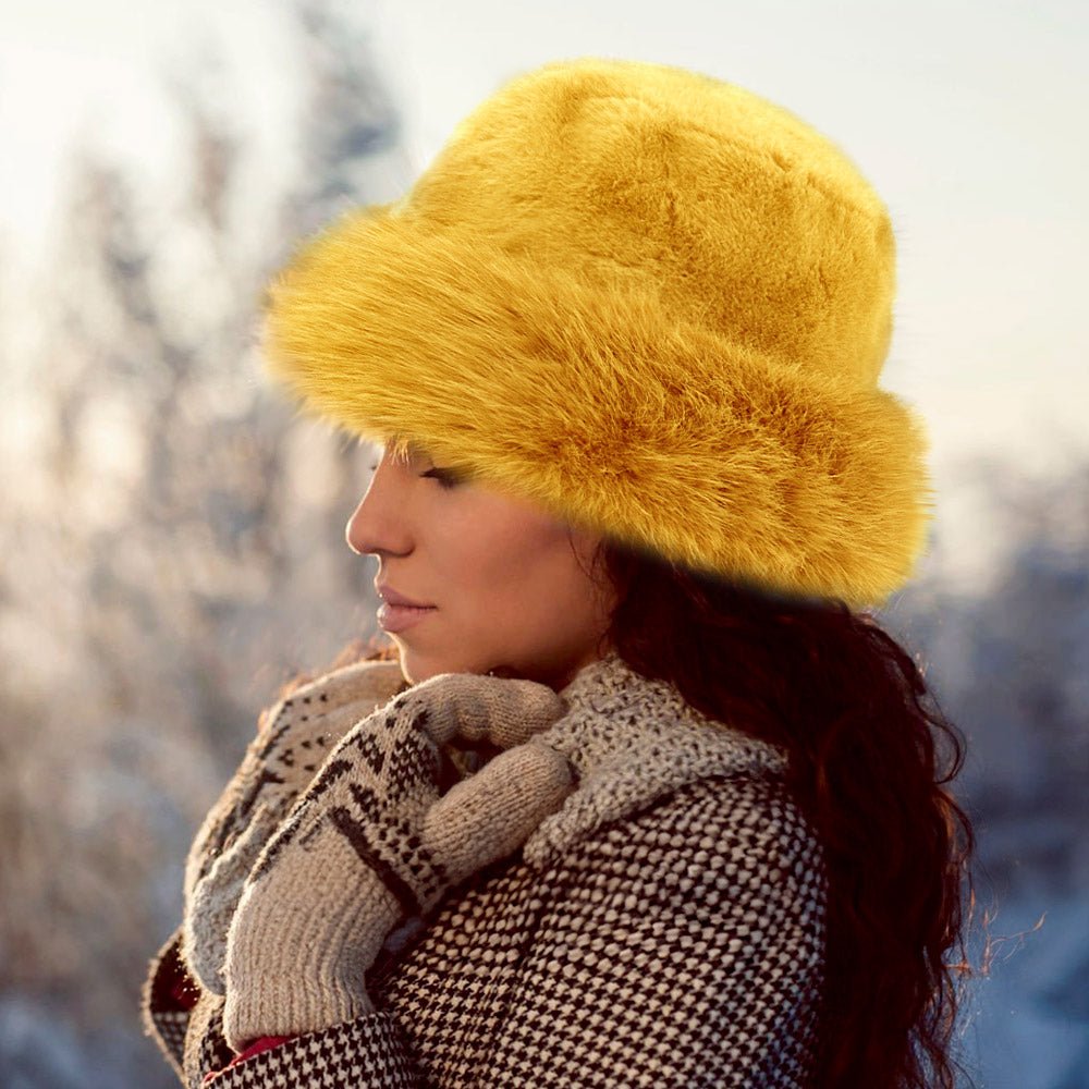 Faux Fur Russian Style Plush Bucket Hat - Especially Yours