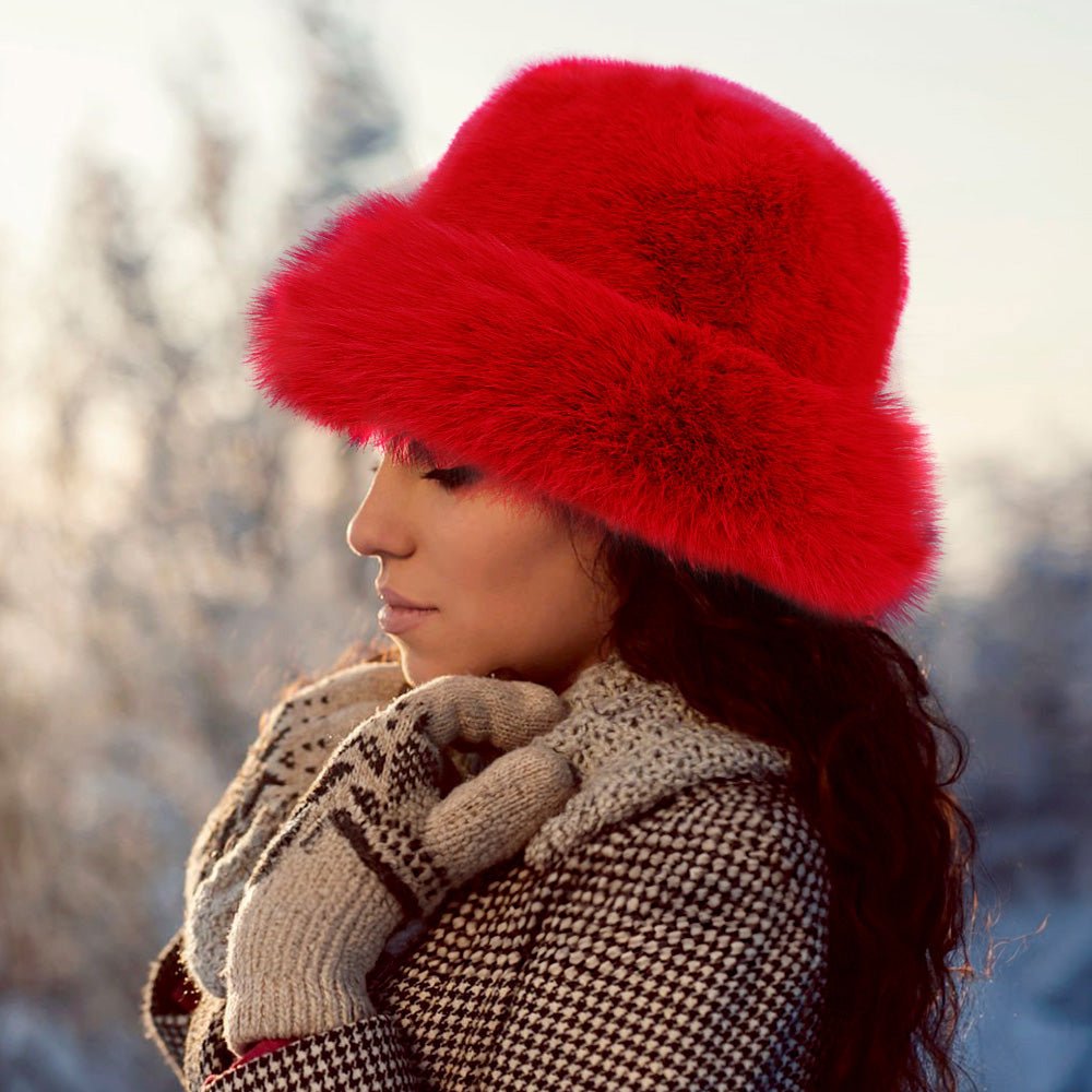 Faux Fur Russian Style Plush Bucket Hat - Especially Yours