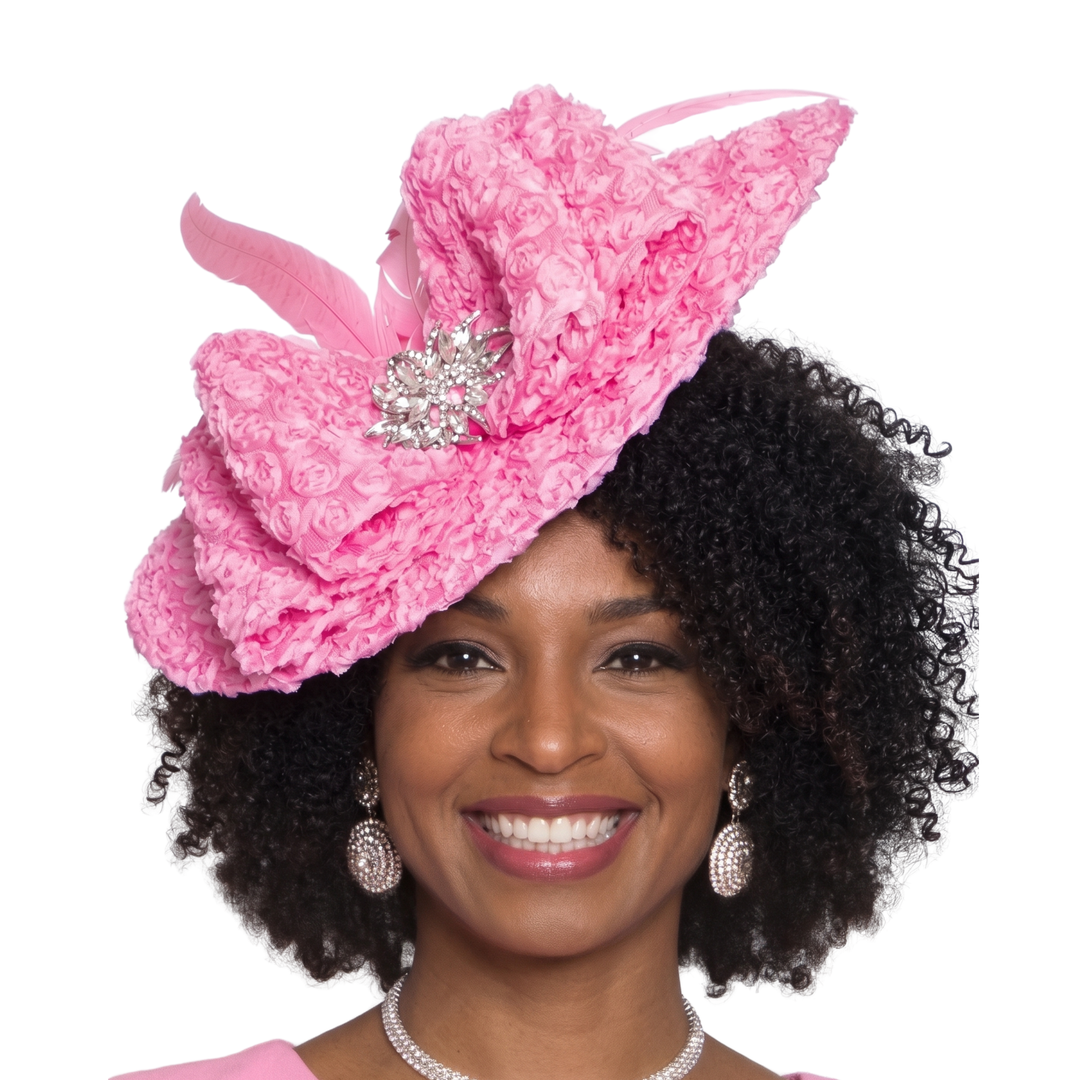 Rosette Feather Church Hat by Lily & Taylor
