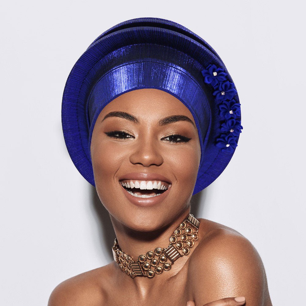 Floral Accent Structured Turban Hair Wrap - Especially Yours