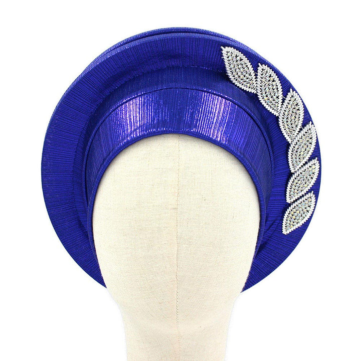 Stone Paved Marquise Leaf Accent Layered Turban Hair Wrap - Especially Yours