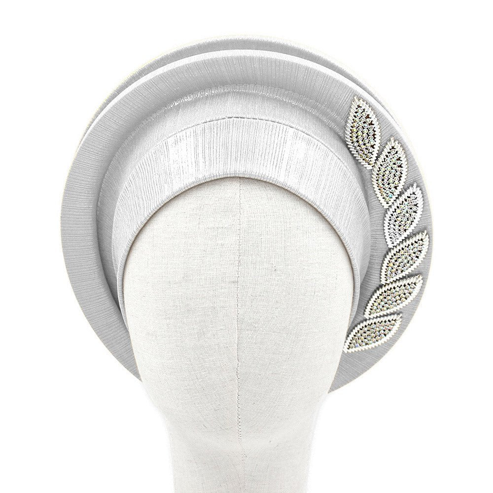 Stone Paved Marquise Leaf Accent Layered Turban Hair Wrap - Especially Yours
