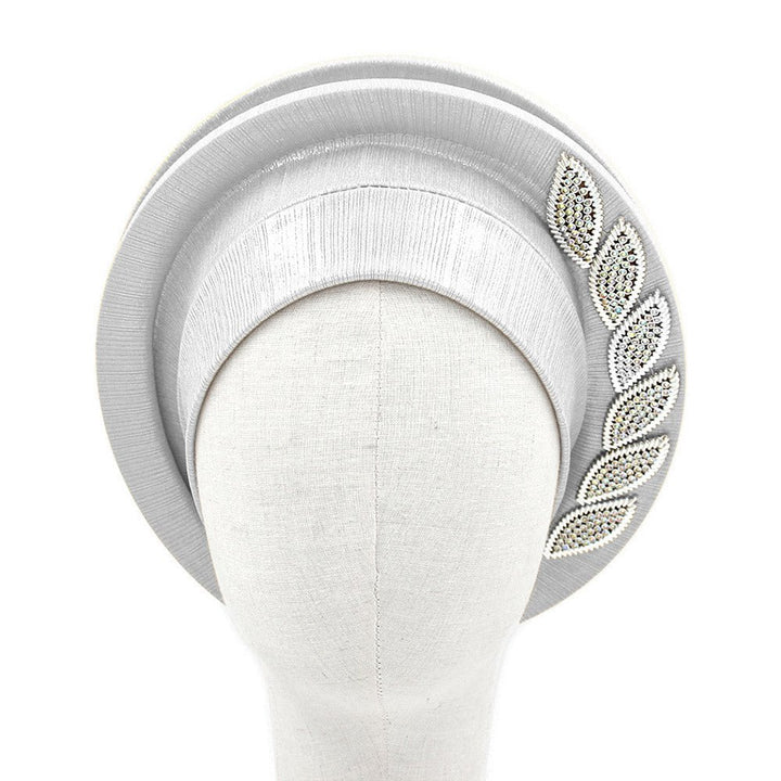 Stone Paved Marquise Leaf Accent Layered Turban Hair Wrap - Especially Yours
