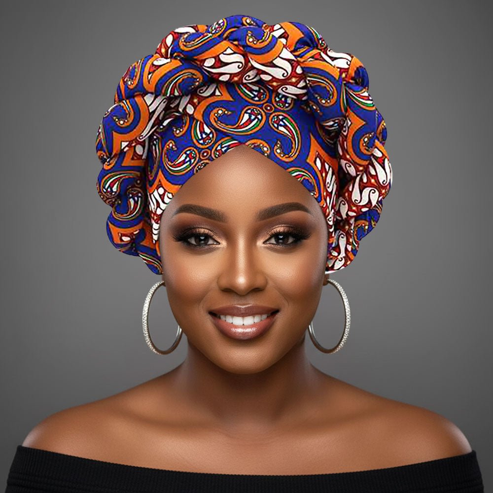 Bold Abstract Pattern Printed Turban Hair Wrap - Especially Yours