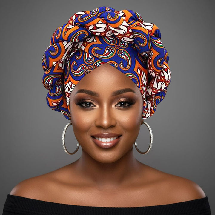 Bold Abstract Pattern Printed Turban Hair Wrap - Especially Yours