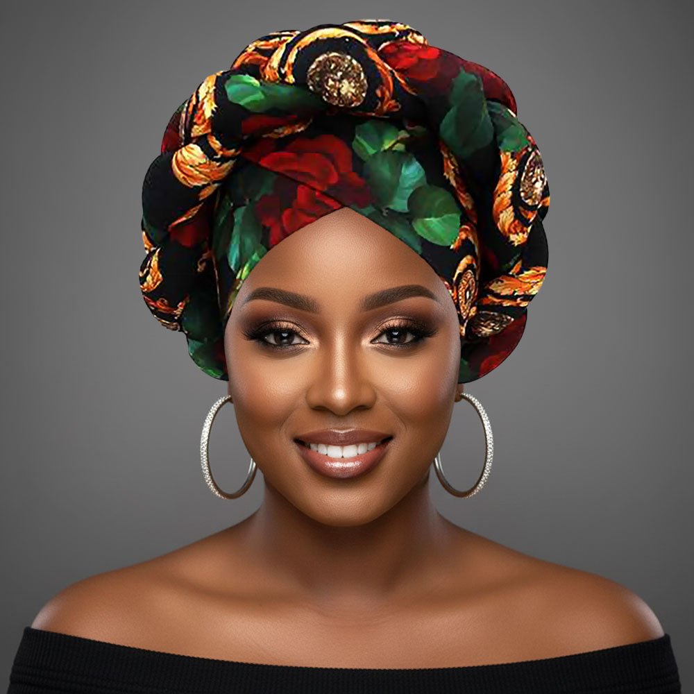 Bold Abstract Pattern Printed Turban Hair Wrap - Especially Yours