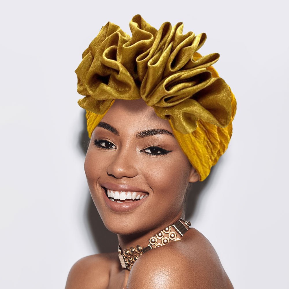 Ruffled Statement Turban Hair Wrap - Especially Yours