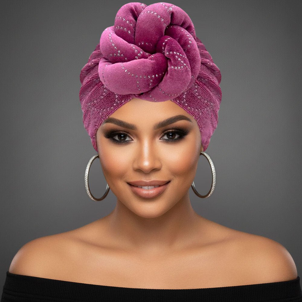 Elegant Rhinestone Studded Knot Turban Hair Wrap - Especially Yours