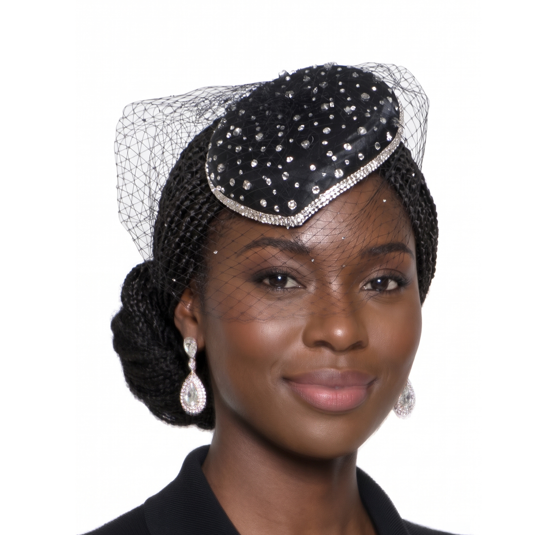 Rhinestone Veil Fascinator Hat by Lily & Taylor