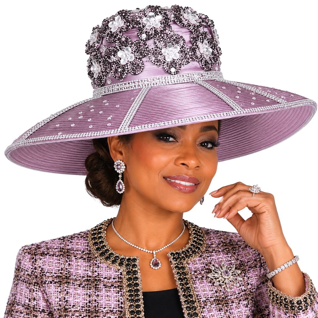 Women's Pink/Gold Elegant Church Hat for Special Occasions - Especially Yours