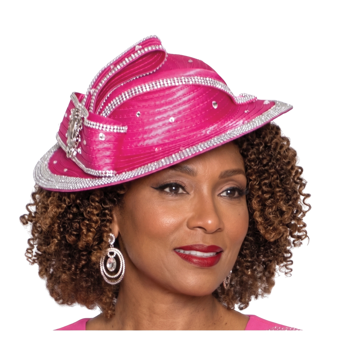 Rhinestone Trim Church Hat by Lily & Taylor