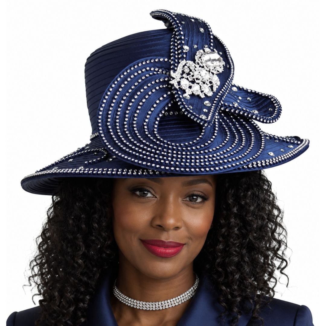 Elegant Rhinestone Church Hat by Lily & Taylor - Especially Yours