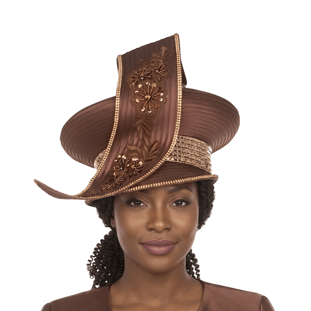 Oversize Pillbox Hat w/ Embroidery, Beads&Stones - Especially Yours