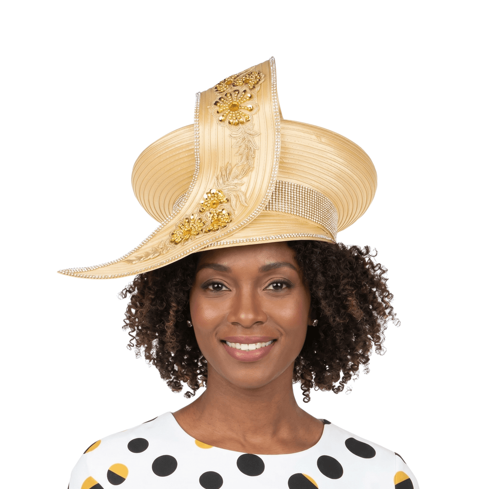 Oversize Pillbox Hat w/ Embroidery, Beads&Stones - Especially Yours