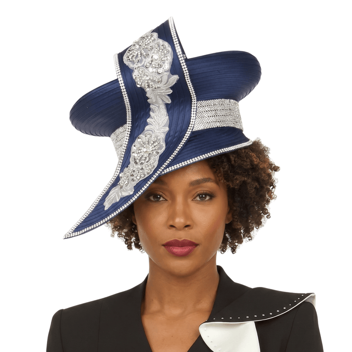 Oversize Pillbox Hat w/ Embroidery, Beads&Stones - Especially Yours