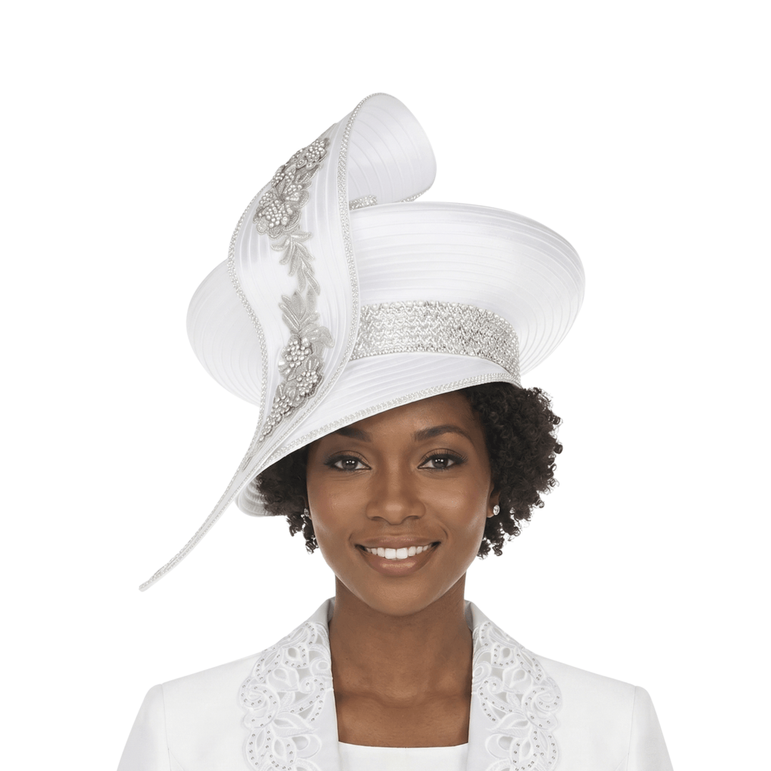 Oversize Pillbox Hat w/ Embroidery, Beads&Stones - Especially Yours