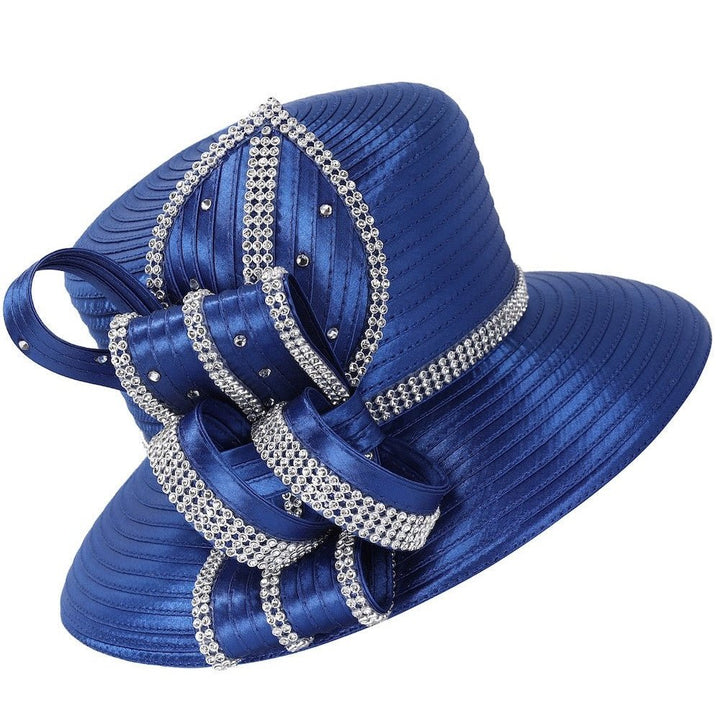 Rhinestone Crown&Sculpted Bow Medium-Brim Hat - Especially Yours