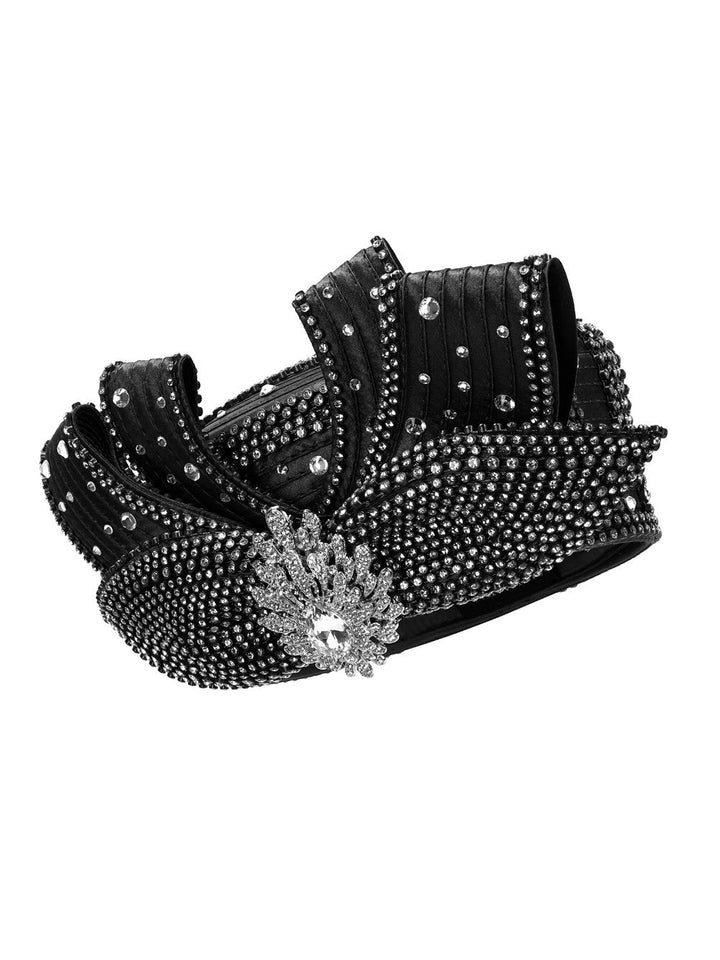 Pillbox Hat w/ Ovsz Rhstn Brch and Massive Stones - Especially Yours