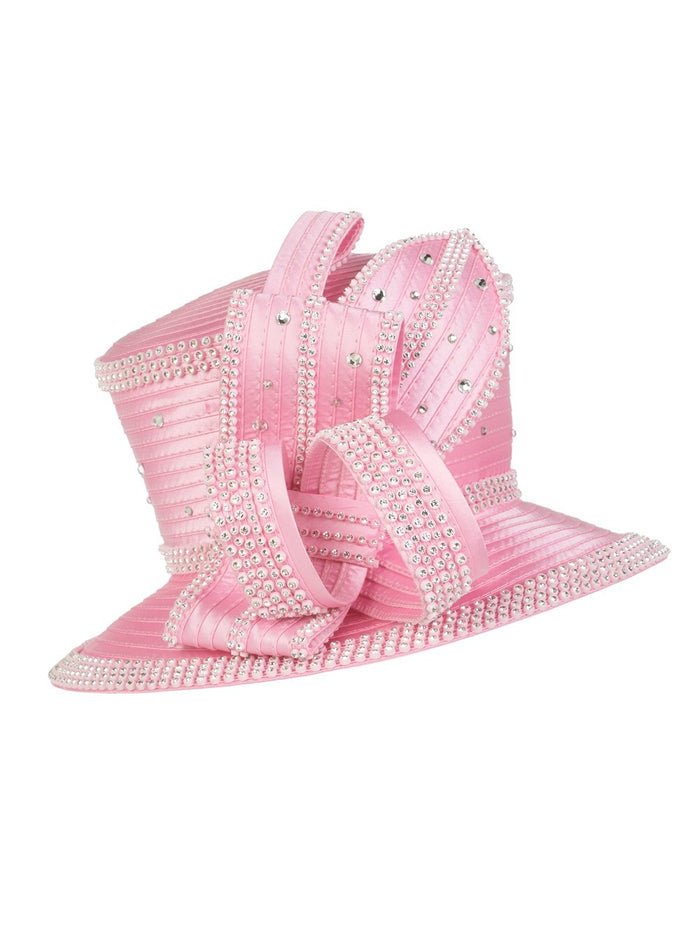 Rhinestone Embellished Sculpted Wide-Brim Hat - Especially Yours