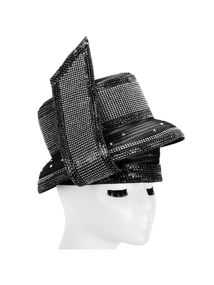 SMALL BRIM STONED RIBBON HAT - Especially Yours