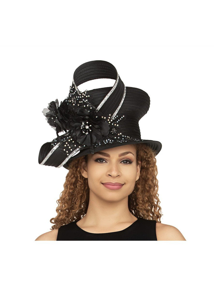 Small Brim Ribbon Hat w/ Ovsz Bow & Feather - Especially Yours