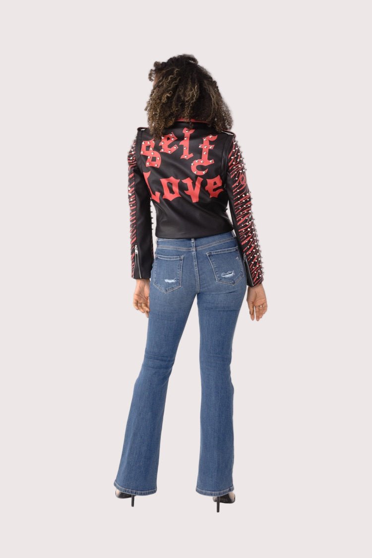 Studded Leather Jacket with Detachable Sleeves - 81989 - Especially Yours