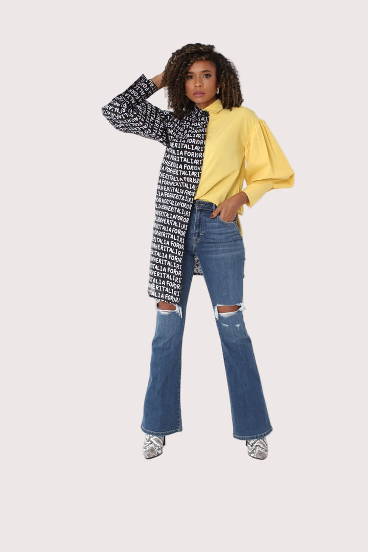 Woven Top Dress Shirt – Lightweight, Statement Smart Casual & Party 81988