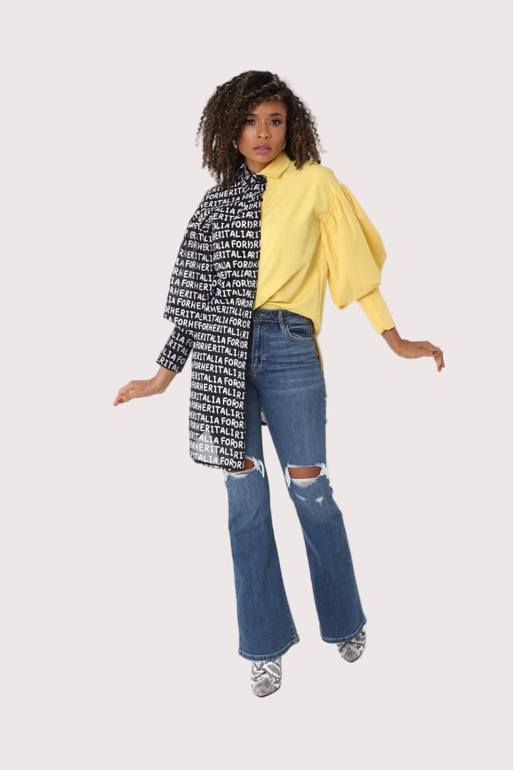 Woven Top Dress Shirt – Lightweight, Statement Smart Casual & Party 81988