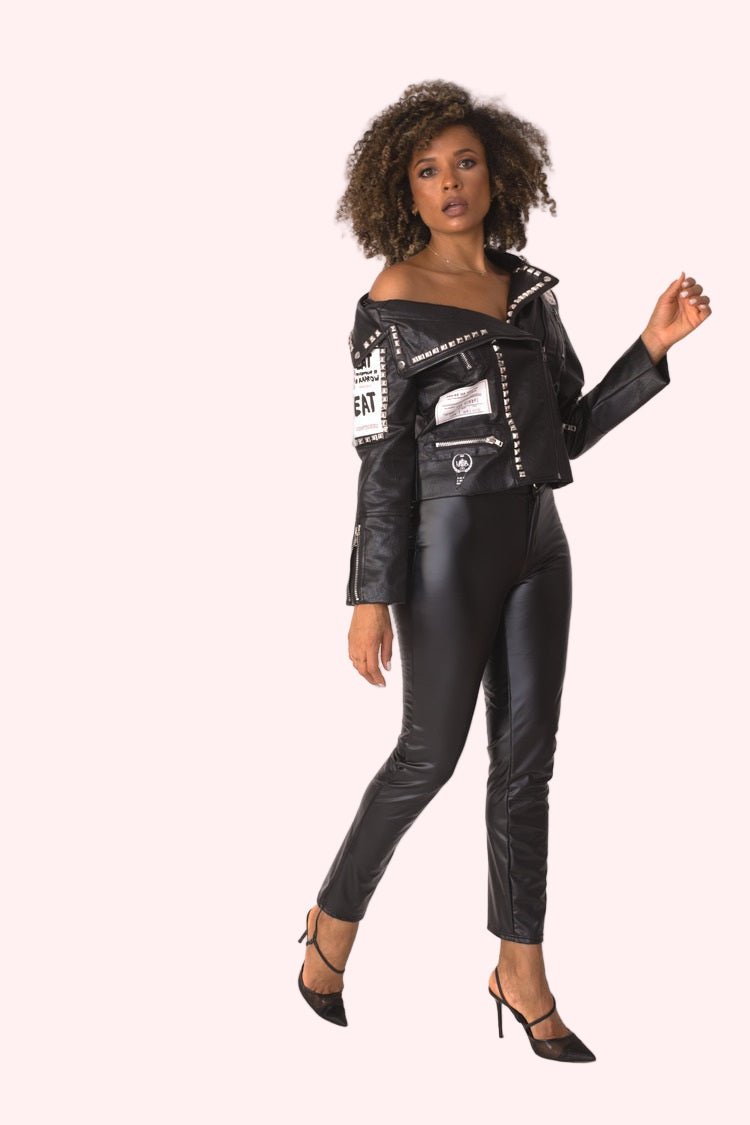 Asymmetric Leather Jacket - 81935 - Especially Yours